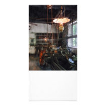 Machine Shop With Lantern Photo Greeting Card