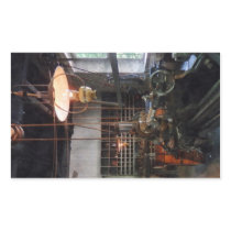 Machine Shop With Lantern Rectangular Stickers