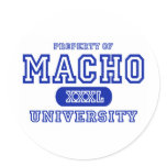 Macho University stickers