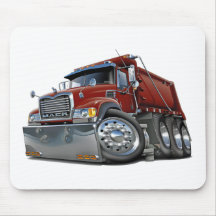 Mack Dump Truck Maroon Mouse Pads