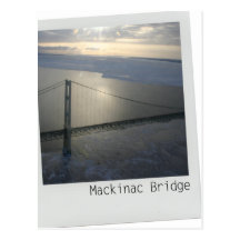 Mackinac Bridge Upper Peninsula Michigan postcard