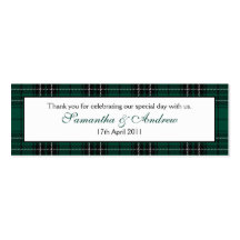 MacLean Modern Hunting Tartan Favour Tags Business Cards