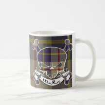 MacRae Tartan Skull Coffee Mugs
