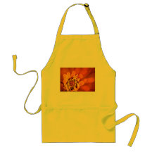 Macro of an orange Zinnia Flower Apron