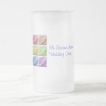 Macro Rainbow Roses Grooms Wedding Glass Mugs