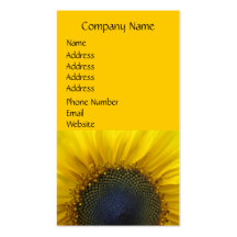 Macro Sunflower Business Cards