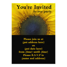 Macro Sunflower Personalized Announcements