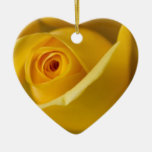 Macro Yellow Rose Christmas Tree Ornament