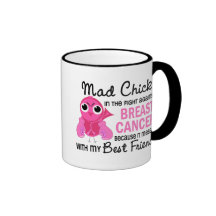 Mad Chick 2 Best Friend Breast Cancer Mugs