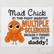 Mad Chick 2 Daddy Multiple Sclerosis MS Personalised Flyer