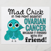 Mad Chick 2 Friend Ovarian Cancer Custom Flyer