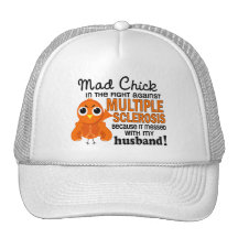 Mad Chick 2 Husband Multiple Sclerosis MS Mesh Hats