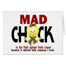 Mad Chick In The Fight Brain Cancer Cards