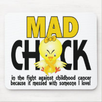 Mad Chick In The Fight Childhood Cancer mousepads