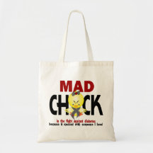 Mad Chick In The Fight Diabetes Tote Bag