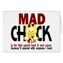Mad Chick In The Fight Head And Neck Cancer Card