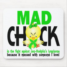 Mad Chick In The Fight Non-Hodgkins Lymphoma Mousepad