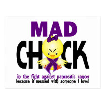 Mad Chick In The Fight Pancreatic Cancer Postcards