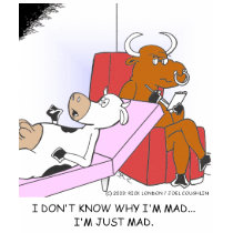 Mad Cow In Therapy Funny Gifts & Collectibles Tee Shirts