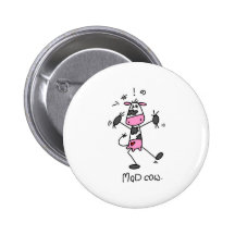 Mad Cow Tshirts and Gifts Buttons