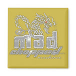 MAD DRAGON CHROME FRIDGE MAGNET