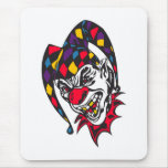 mad evil jester clown mouse pads