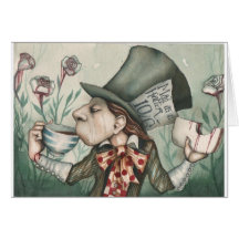 mad hatter 2 greeting cards