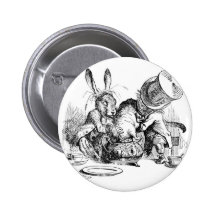 Mad Hatter, Dormouse and March Hare Pinback Button