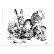 Mad Hatter, Dormouse and March Hare Post Card
