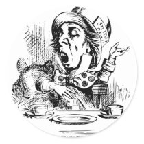 Mad Hatter engaging in rhetoric Sticker
