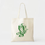 Mad Hatter Inked Green Tote Bags