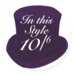 Mad Hatter - Purple Round Sticker