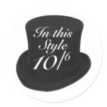 Mad Hatter Round Sticker