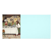 Mad Hatter Tea Party Customized Photo Card