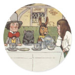 Mad Hatter Tea Party Round Stickers