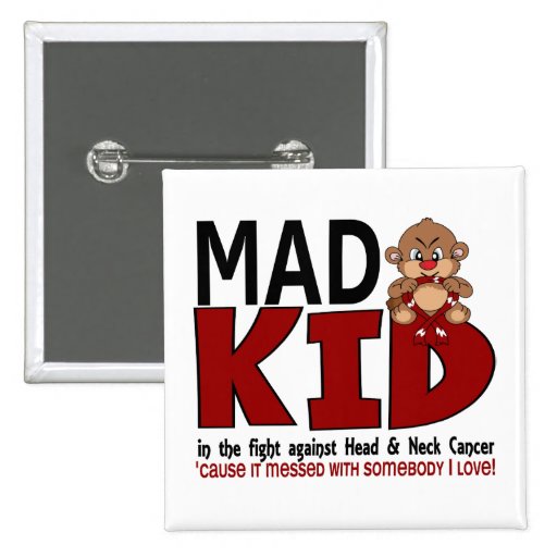 Mad Kid Head and Neck Cancer Button