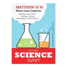 Mad Science Birthday Invitation