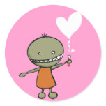Mad Science Love Round Stickers