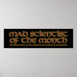 Mad Scientist of the Month Poster posters