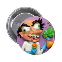 Mad Scientist Pinback Buttons