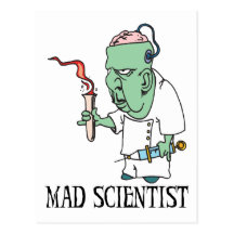 Mad Scientist Postcard