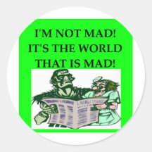 MAD scientist Round Sticker