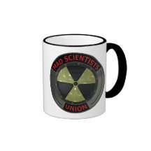 Mad Scientist Union Logo with Radioactive symbol Coffee Mugs
