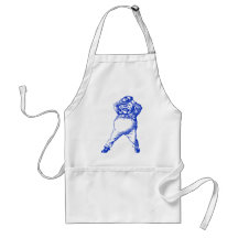 Mad Tweedle Dee Inked Blue Aprons