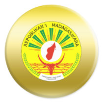 Madagascar Coat of Arms Round Stickers