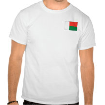 Madagascar Flag and Map T-Shirt