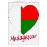 Madagascar Flag Heart cards
