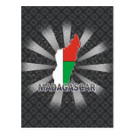 Madagascar Flag Map 2.0 Post Cards