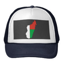 Madagascar flag map trucker hat