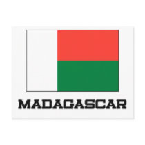 Madagascar Flag postcards